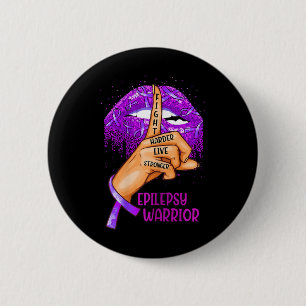 Ki Support Epilepsy Awareness Costume Lips Ribbon 6 Cm Round Badge