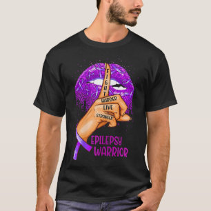 Ki Support Epilepsy Awareness Costume Lips Ribbon T-Shirt