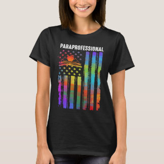 Ki Tie Dye US Flag Paraprofessional Costume Back T T-Shirt