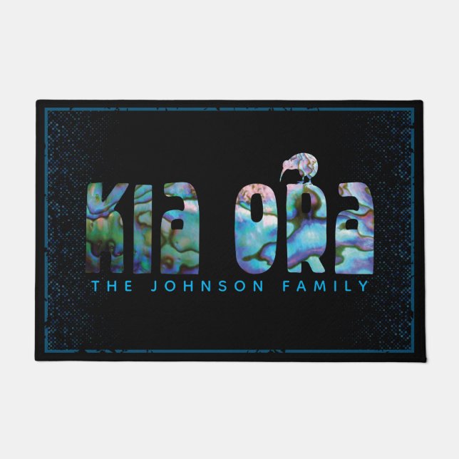 KIA ORA KIWI GREETING DOORMAT (Front)