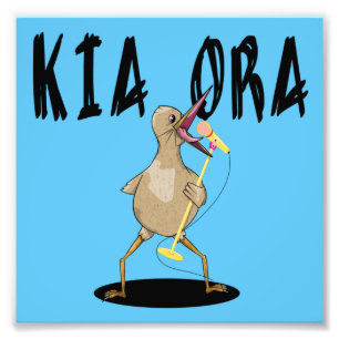Kia ora Kiwi Te Reo Greeting  Photo Print