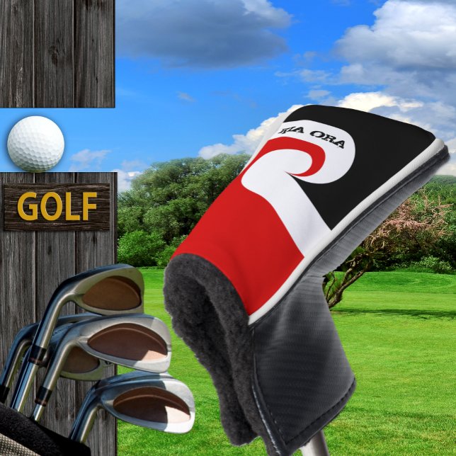 Kia Ora & Maori Flag, New Zealand /Sports, Golf Golf Head Cover (Creator Uploaded)