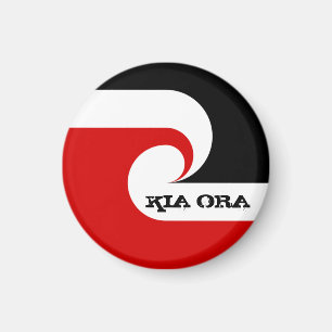 Kia Ora & Maori Flag, New Zealand /Sports, rugby M Magnet