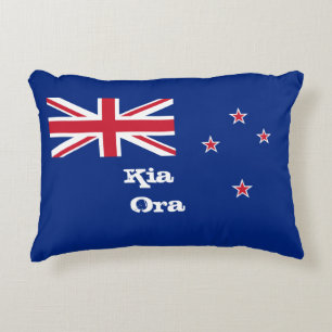 Kia Ora & New Zealand Flag decor / New Zealand Decorative Cushion