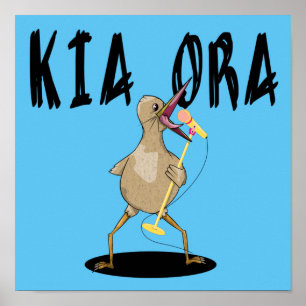 Kia ora New Zealand Maori Language Poster