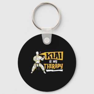 Kiai Is My Therapy Funny Shotokan Martial Artists Key Ring