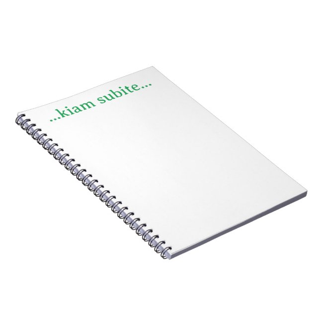 ...kiam subite... notebook (Right Side)