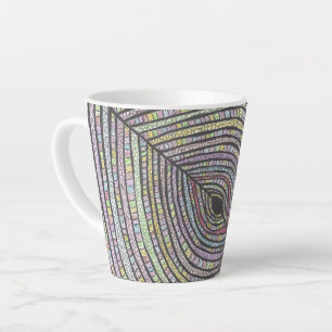 Kian Colorful Geometric Hand-Drawn Art Latte Mug