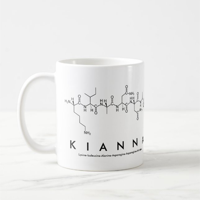 Kianna peptide name mug (Left)