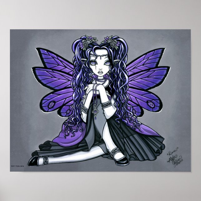 "Kiara" Gothic Butterfly Fairy Princess Poster (Front)