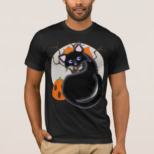 Kiara Toon Kitty Black Cat Moon Tree Shirt