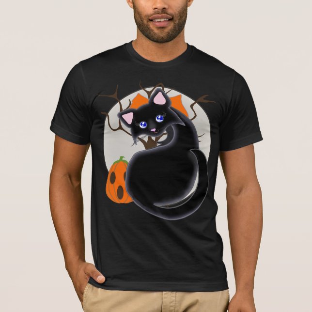 Kiara Toon Kitty Black Cat Moon Tree Shirt (Front)