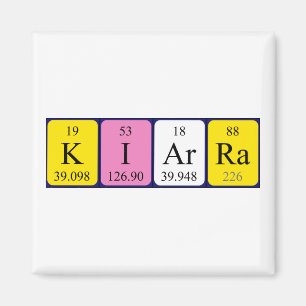 Kiarra periodic table name magnet