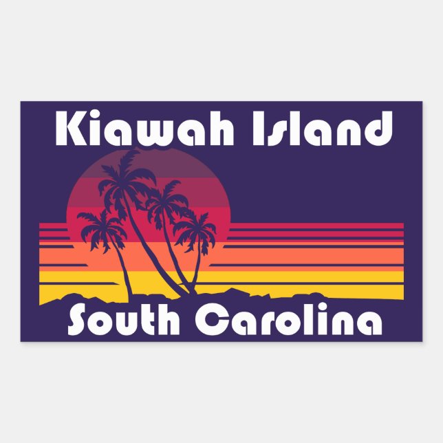 Kiawah Island Beach South Carolina Rectangular Sticker (Front)