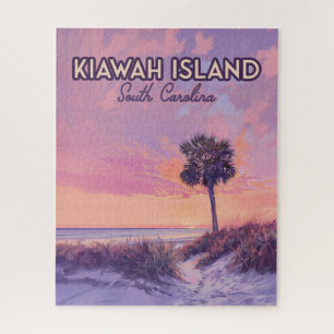 Kiawah Island South Carolina Beach Palm Tree Jigsaw Puzzle