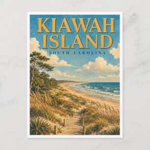 Kiawah Island South Carolina Beachwalker GeoSaga Postcard