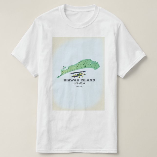 Kiawah Island South Carolina USA map T-Shirt (Design Front)