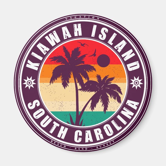 Kiawah Island South Carolina Vintage 60s Souvenirs Magnet (Front)
