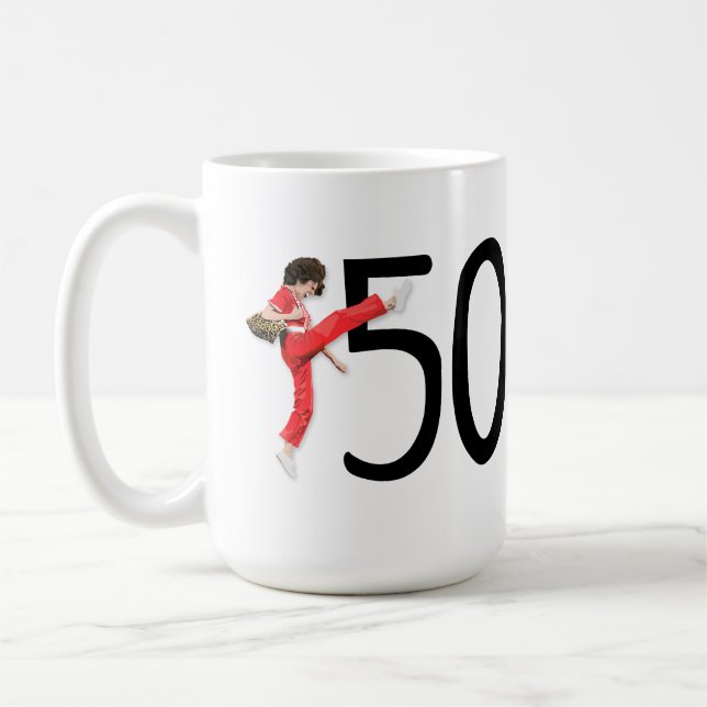 Kick 50 coffee mug (Left)