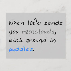 Kick Around In Puddles Postcard