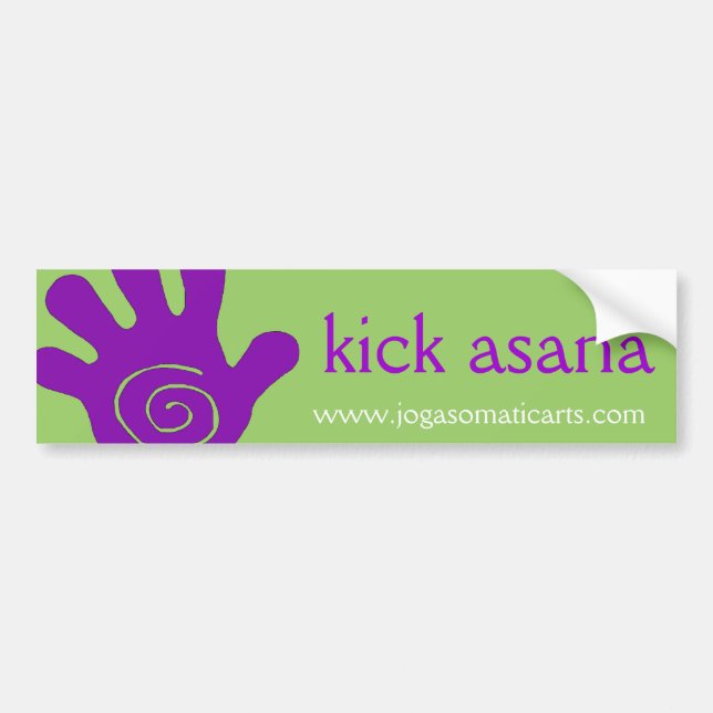 kick asana bumper sticker (Front)