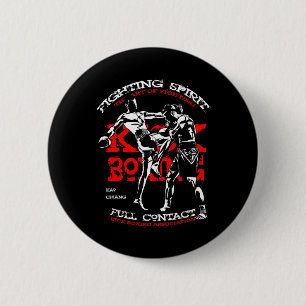 Kick Boxing Fighter Design For Mma Fans 6 Cm Round Badge