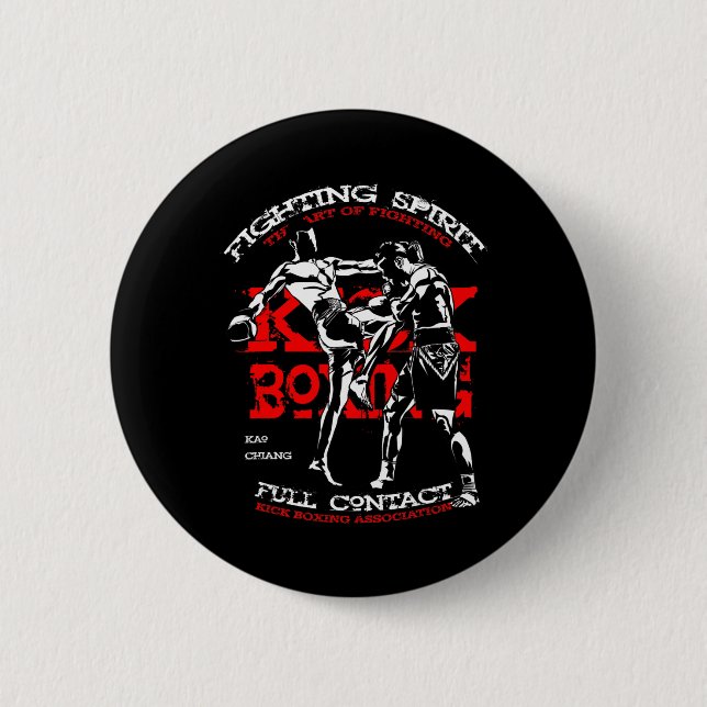 Kick Boxing Fighter Design For Mma Fans  6 Cm Round Badge (Front)