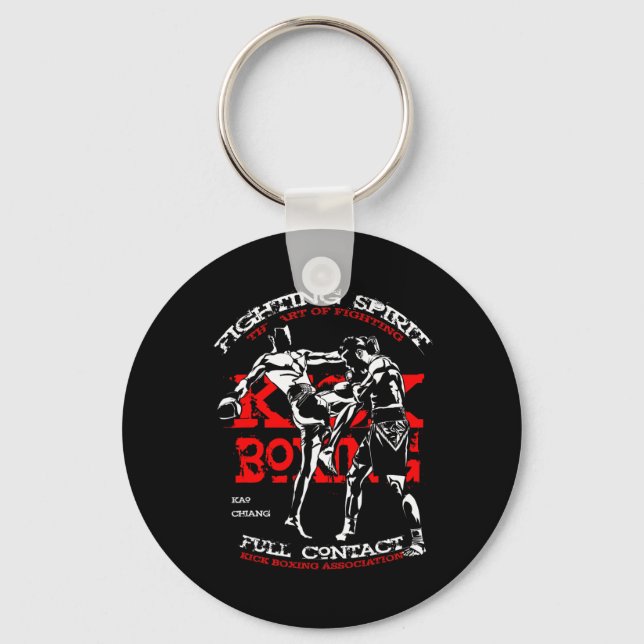 Kick Boxing Fighter Design For Mma Fans  Key Ring (Front)