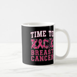 Kick Breast Cancer Awareness Soccer Pink Ribbon Bo Coffee Mug