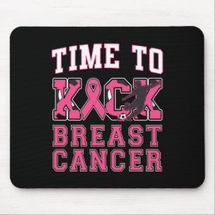 Kick Breast Cancer Awareness Soccer Pink Ribbon Bo Mouse Pad