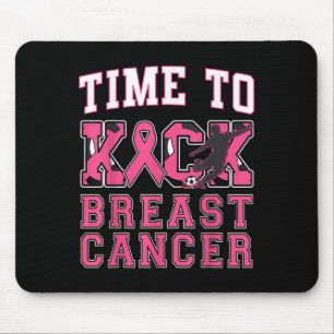 Kick Breast Cancer Awareness Soccer Pink Ribbon Bo Mouse Pad