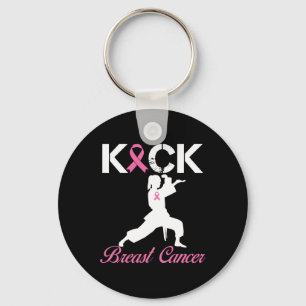 Kick Breast Cancer Karate Breast Cancer Awareness Key Ring