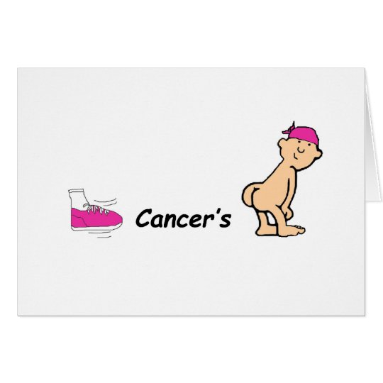kick cancers butt greeting card Zazzle