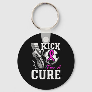 Kick For A Breast Cancer Awareness Nk Ribbon Socce Key Ring