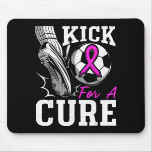 Kick For A Breast Cancer Awareness Nk Ribbon Socce Mouse Pad
