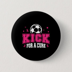 Kick For A Cure Soccer Breast Cancer Awareness Pin