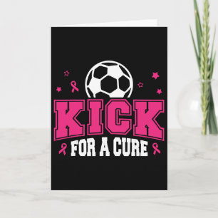 Kick For A Cure Soccer Breast Cancer Awareness Pin Card
