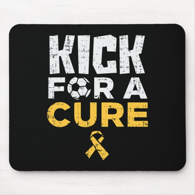 Kick For A Cure Soccer Childhood Cancer Awareness  Mouse Pad (Front)