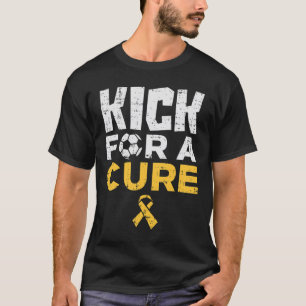 Kick For A Cure Soccer Childhood Cancer Awareness T-Shirt