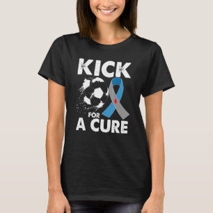 Kick For A Cure Soccer Type 1 T1d Diabetes Awarene T-Shirt