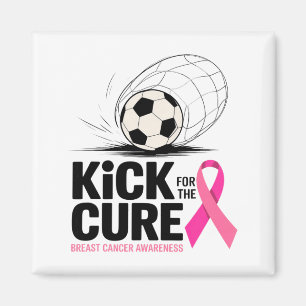 Kick For The Cure Breast Cancer Awareness T Shirt Magnet