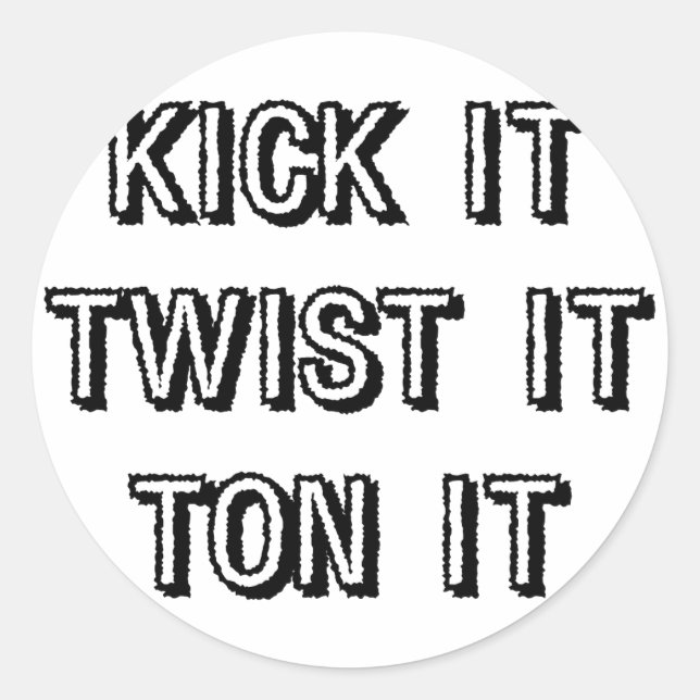 Kick It Classic Round Sticker (Front)