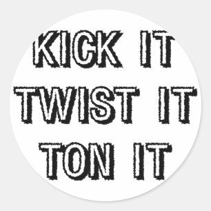 Kick It Classic Round Sticker