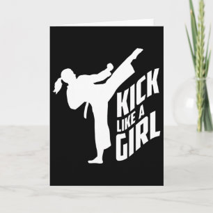 Kick Like A Girl-karate Kickboxing Girl Card