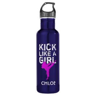 Kick Like a Girl Karate Martial Arts 710 Ml Water Bottle