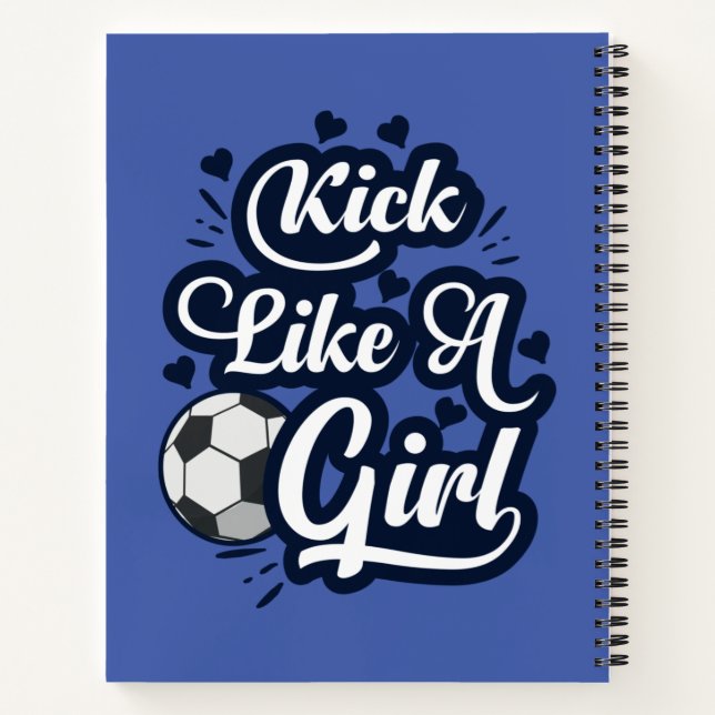 Kick Like A Girl Notebook (Back)