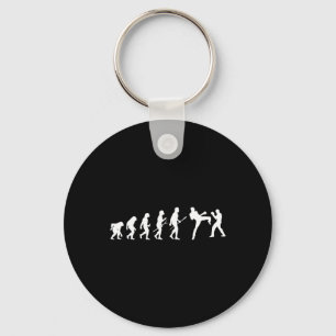 Kick Mma Kickboxing Boxer Boxing Human Evolution S Key Ring