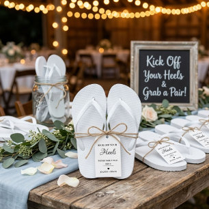 Kick of your heels for dancing feet Wedding Sign Gift Tags