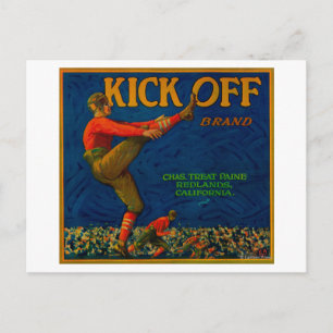 Kick Off Orange LabelRedlands, CA Postcard