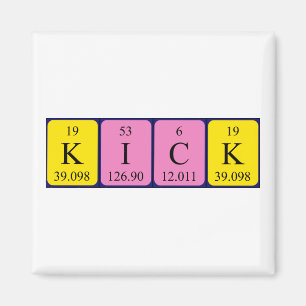 Kick periodic table name magnet
